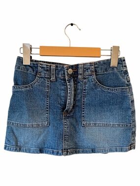 London Blues Vintage Denim Skort Y2K Blue Jean Mini Skirt Shorts 90s Casual